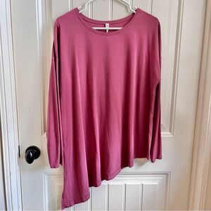 Lululemon To The Point Long Sleeve Shirt Misty Merlot 10 side tie asymmetrical
